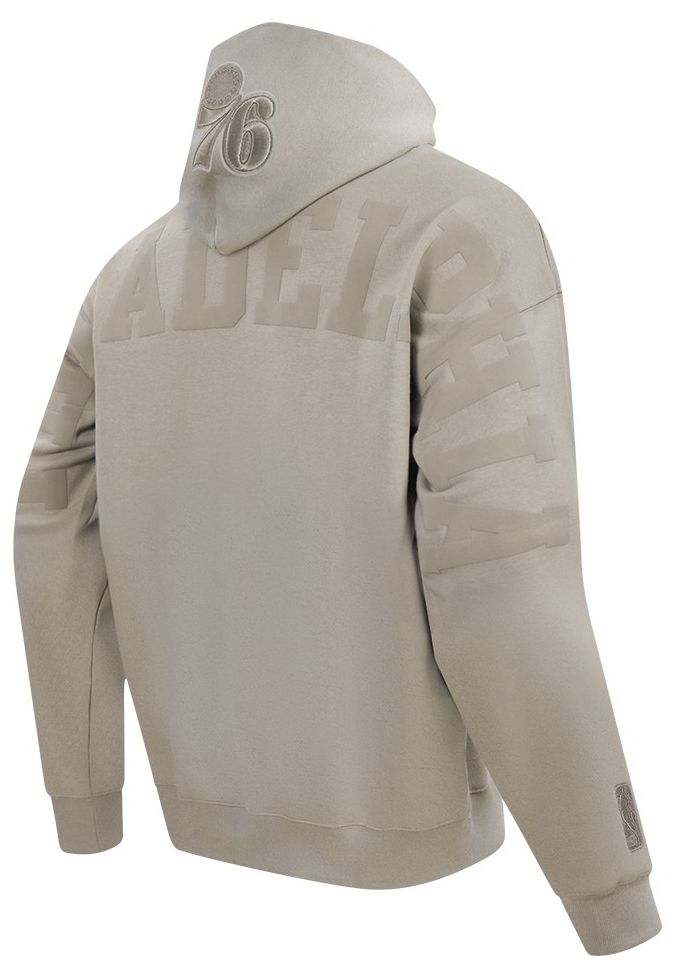 Pro Standard Men's Philadelphia 76ers Taupe Wing Span Drop Fleece Hoodie product image