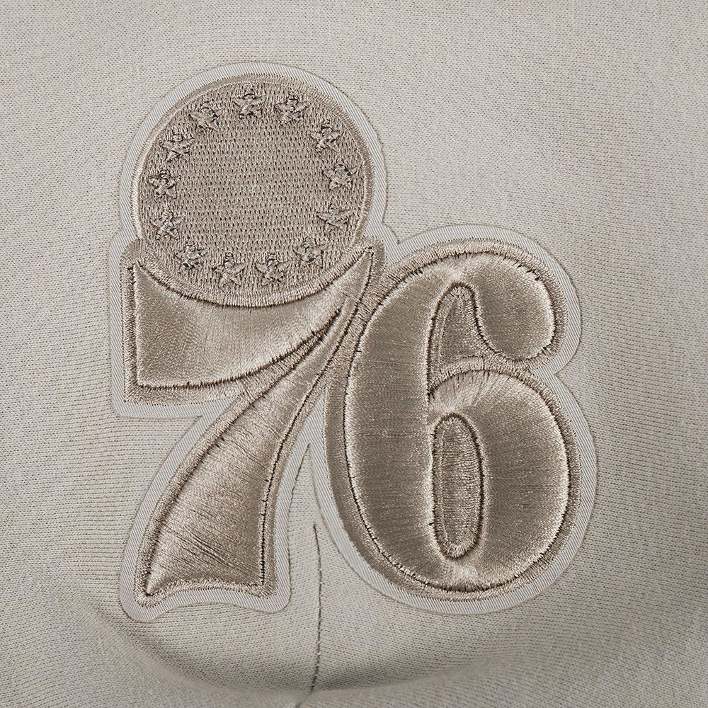 Pro Standard Men's Philadelphia 76ers Taupe Wing Span Drop Fleece Hoodie product image