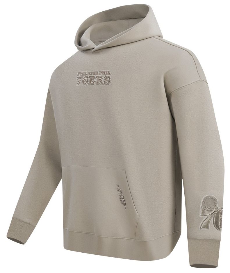 Pro Standard Men's Philadelphia 76ers Taupe Wing Span Drop Fleece Hoodie product image