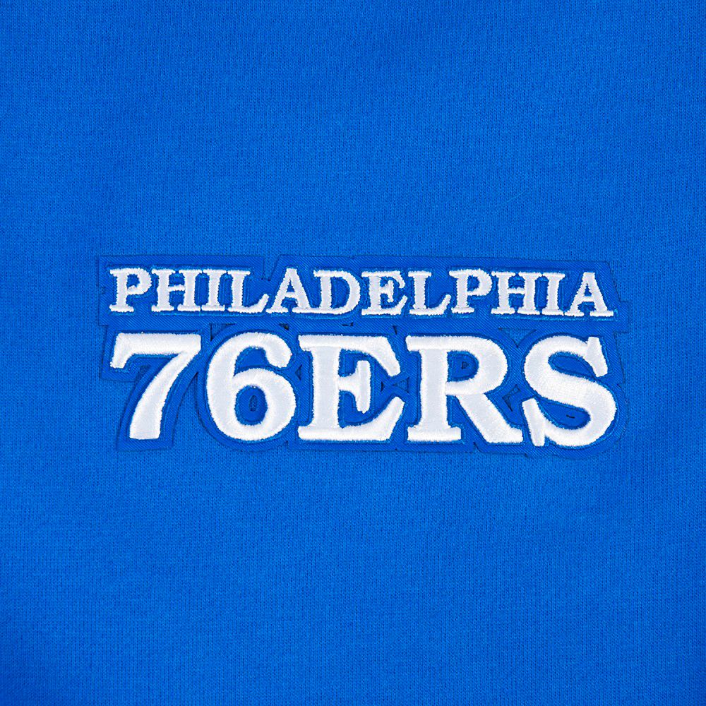 Pro Standard Men's Philadelphia 76ers Blue Wing Span Drop Fleece Crewneck Sweatshirt product image