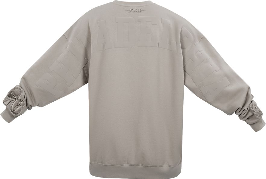 Pro Standard Men's Philadelphia 76ers Taupe Wing Span Drop Shoulder Fleece Crewneck Sweatshirt product image