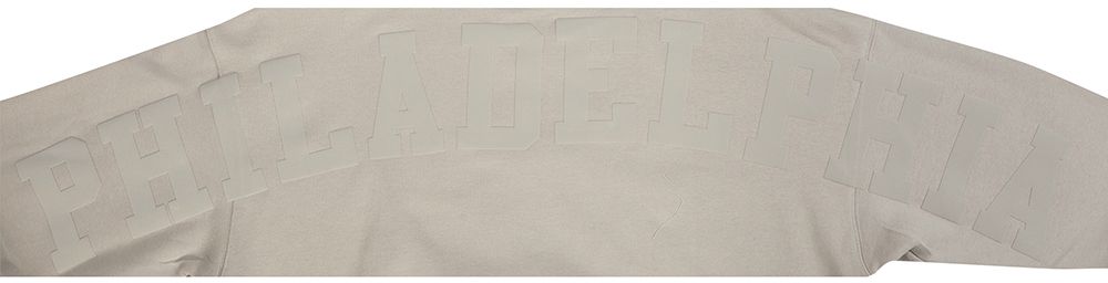 Pro Standard Men's Philadelphia 76ers Taupe Wing Span Drop Shoulder Fleece Crewneck Sweatshirt product image