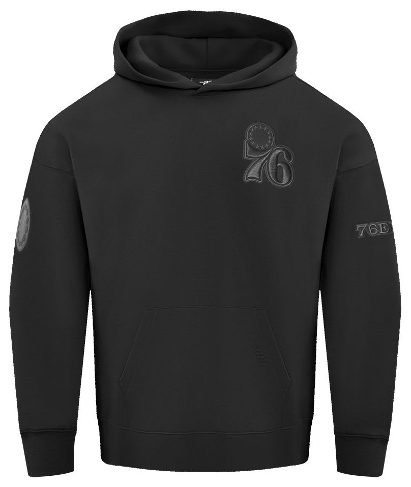 Pro Standard Men's Philadelphia 76ers Black Neutral Drop Fleece Hoodie product image