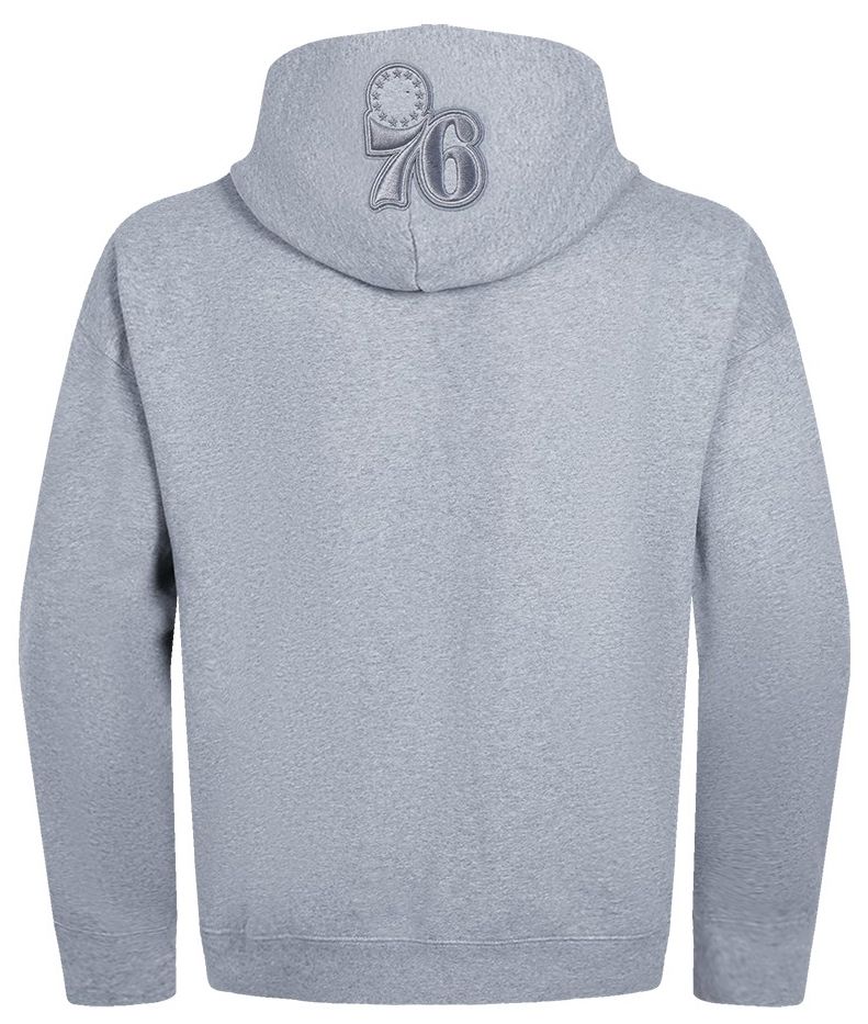 Pro Standard Men's Philadelphia 76ers Grey Neutral Drop Fleece Hoodie product image