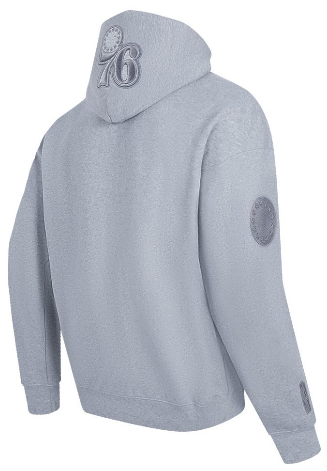 Pro Standard Men's Philadelphia 76ers Grey Neutral Drop Fleece Hoodie product image