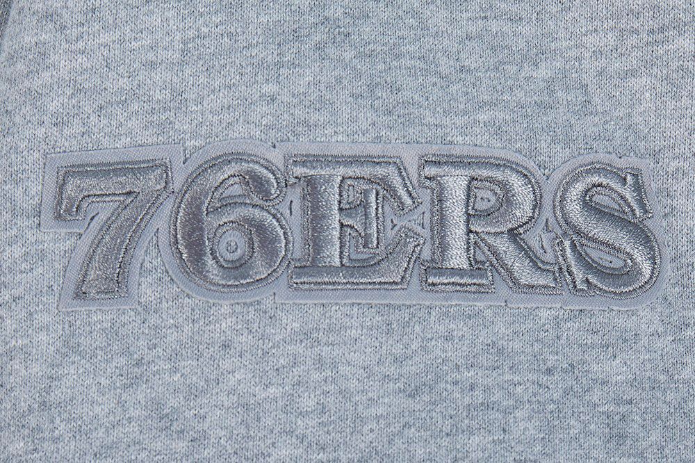 Pro Standard Men's Philadelphia 76ers Grey Neutral Drop Fleece Hoodie product image