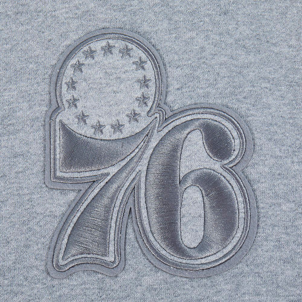 Pro Standard Men's Philadelphia 76ers Grey Neutral Drop Fleece Hoodie product image