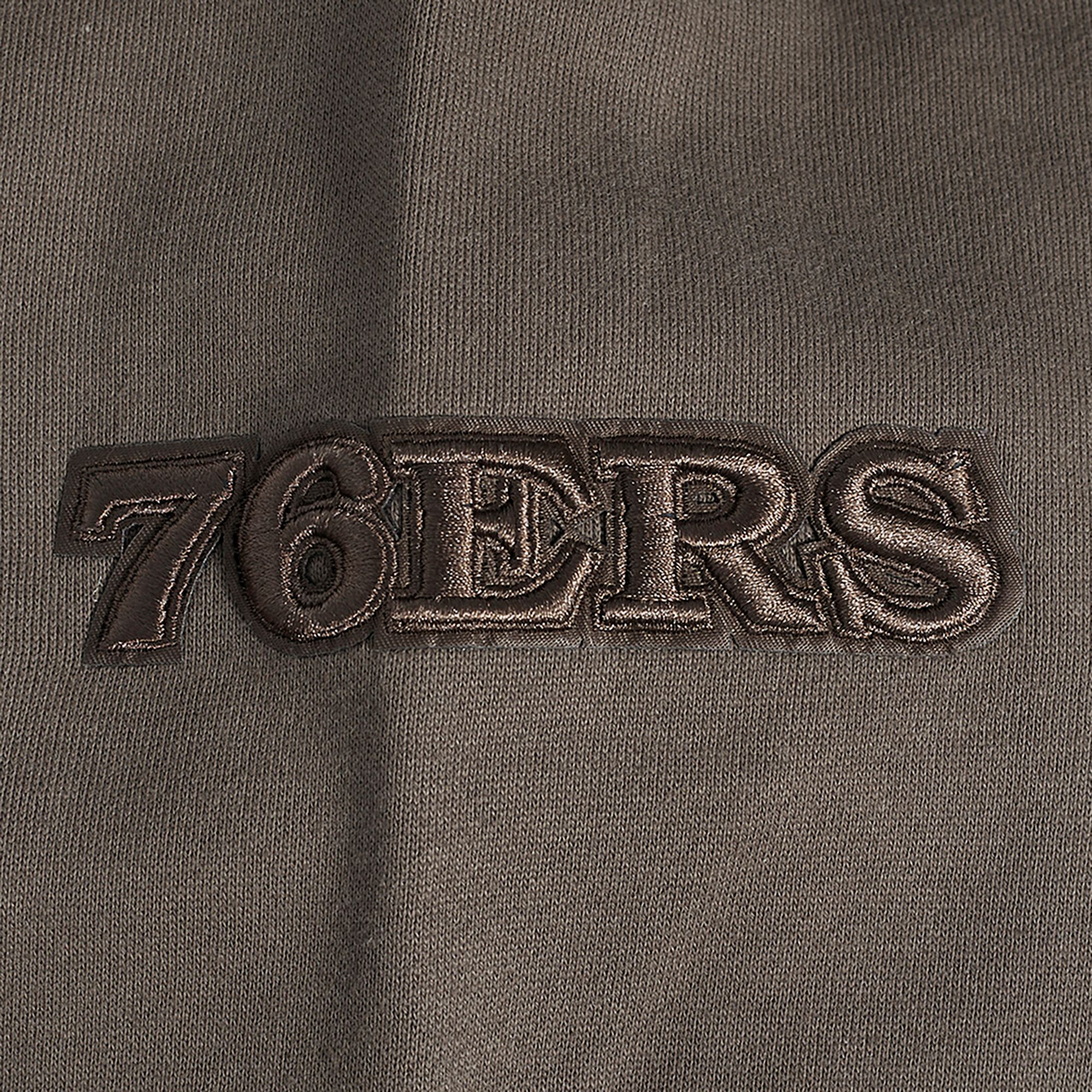 Pro Standard Men's Philadelphia 76ers Taupe Neutral Drop Fleece Hoodie product image
