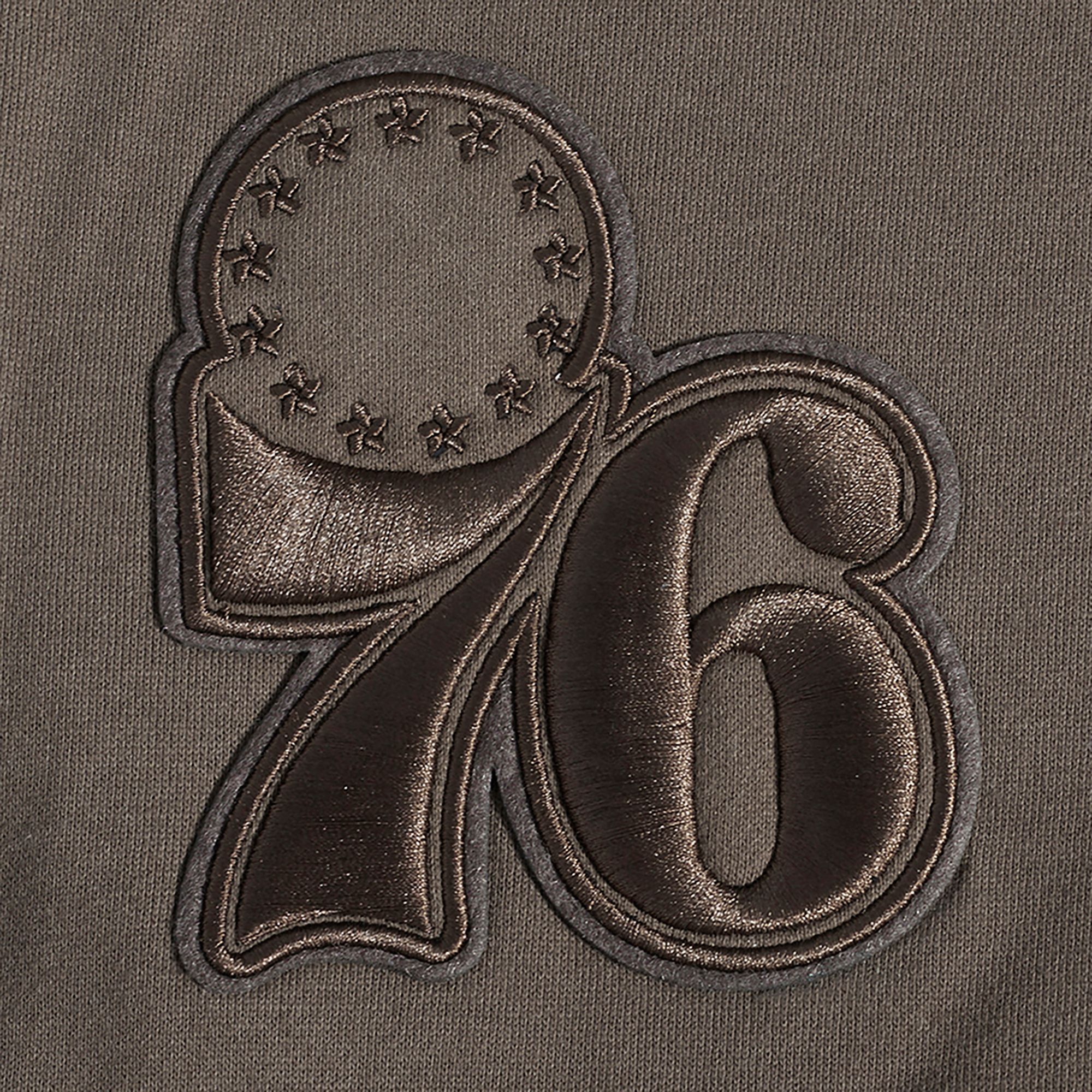 Pro Standard Men's Philadelphia 76ers Taupe Neutral Drop Fleece Hoodie product image