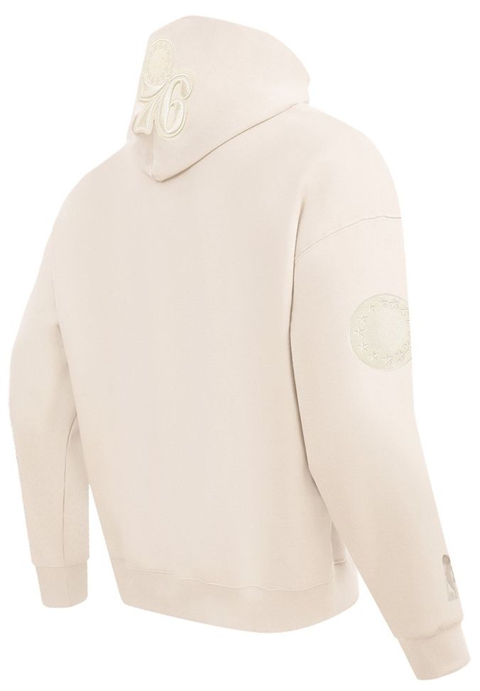 Pro Standard Men's Philadelphia 76ers Off White Neutral Drop Fleece Hoodie product image
