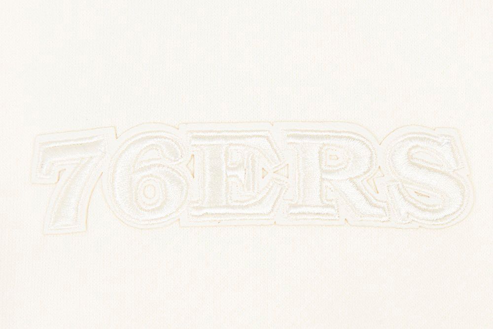 Pro Standard Men's Philadelphia 76ers Off White Neutral Drop Fleece Hoodie product image