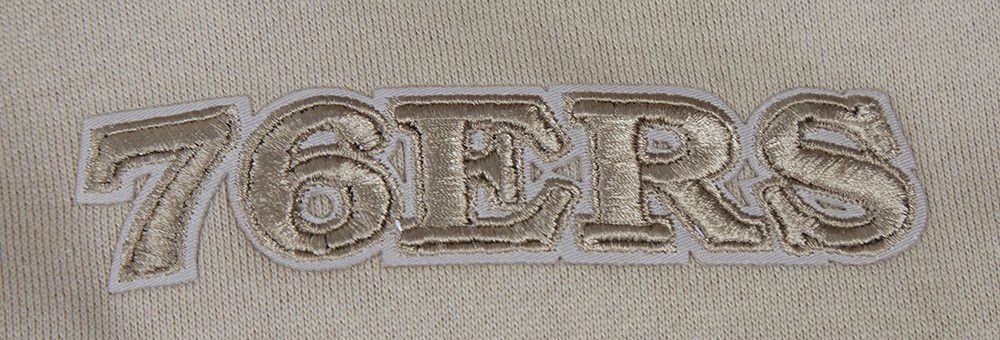 Pro Standard Men's Philadelphia 76ers Taupe Neutral Drop Fleece Hoodie product image