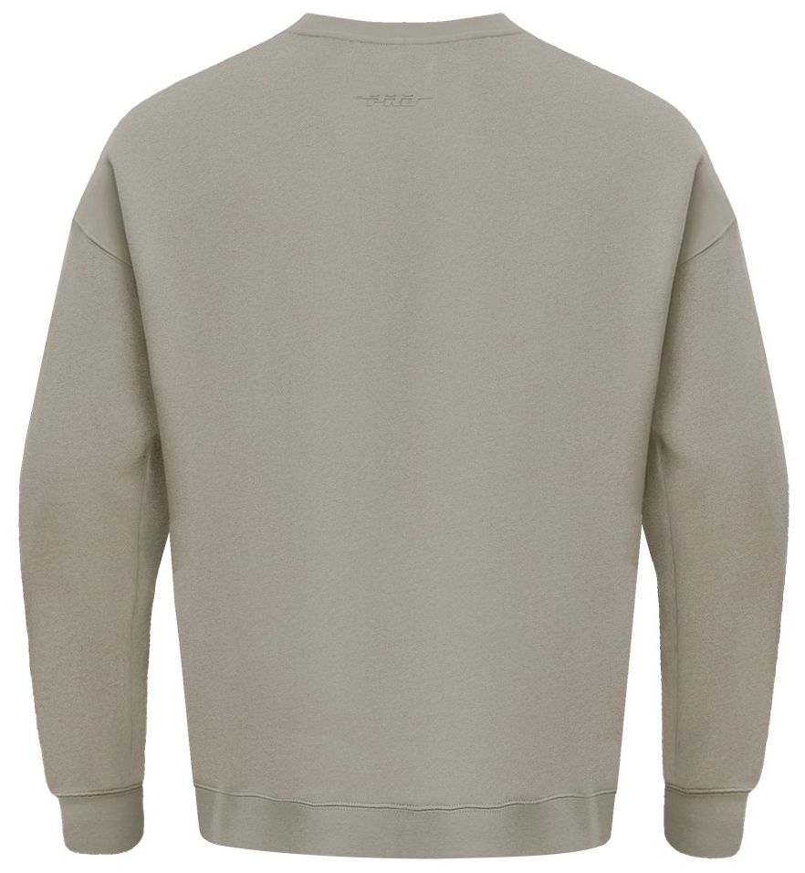 Pro Standard Men's Philadelphia 76ers Taupe Neutral Drop Fleece Crew Sweatshirt product image