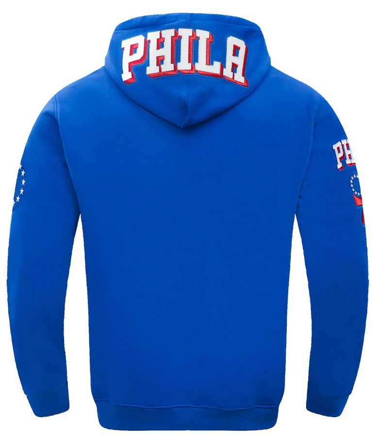 Pro Standard Men's Philadelphia 76ers Blue Classic Chenille Pullover Hoodie product image