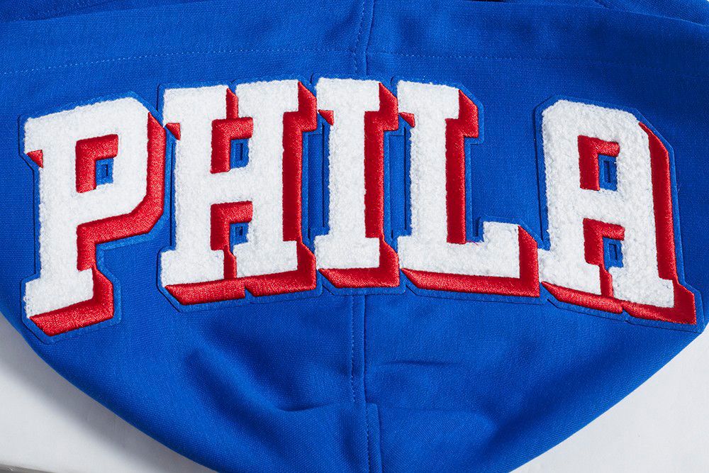 Pro Standard Men's Philadelphia 76ers Blue Classic Chenille Pullover Hoodie product image