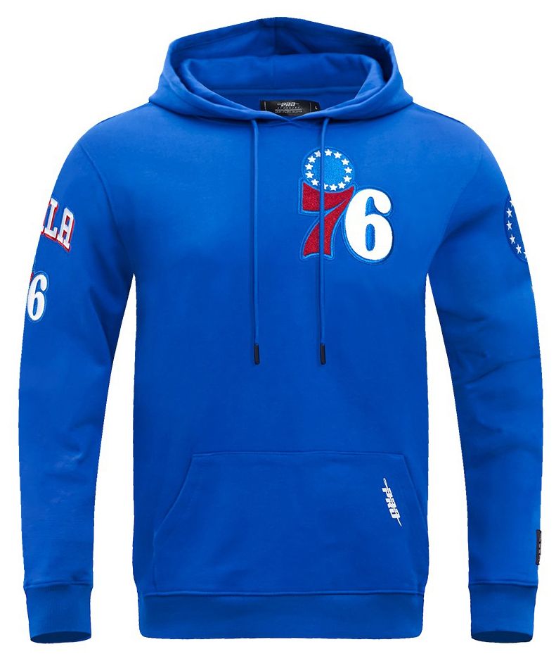 Pro Standard Men's Philadelphia 76ers Blue Classic Chenille Pullover Hoodie product image