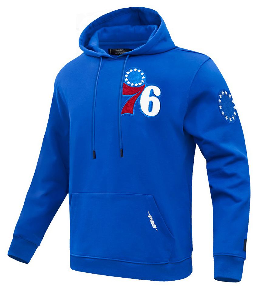 Pro Standard Men's Philadelphia 76ers Blue Classic Chenille Pullover Hoodie product image
