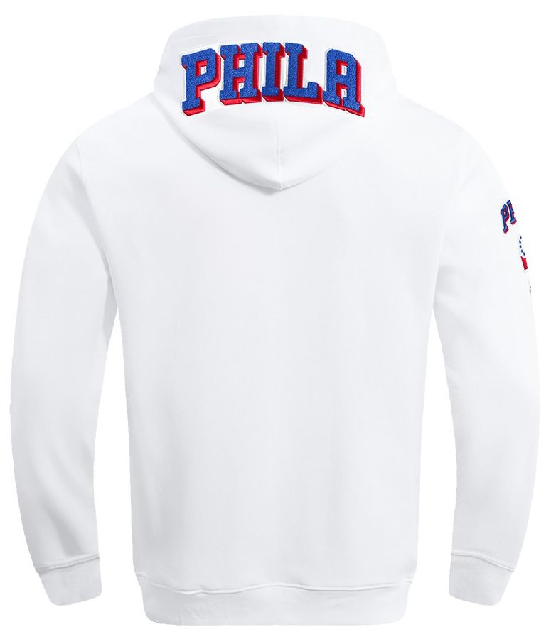 Pro Standard Men's Philadelphia 76ers White Classic Chenille Pullover Hoodie product image