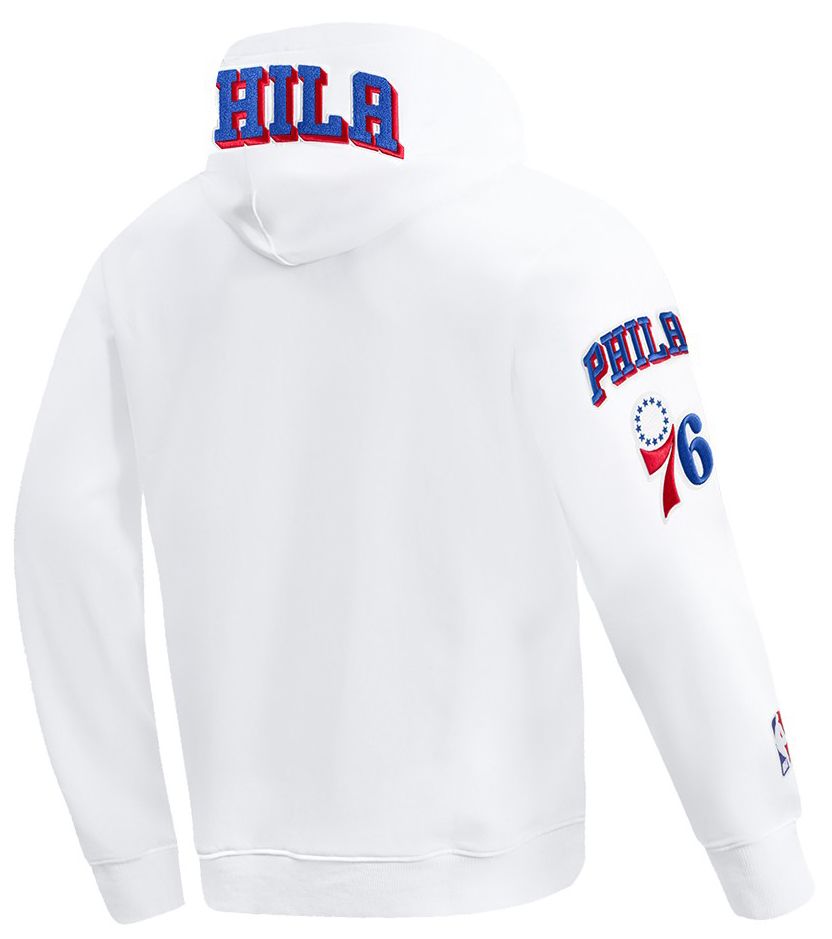Pro Standard Men's Philadelphia 76ers White Classic Chenille Pullover Hoodie product image