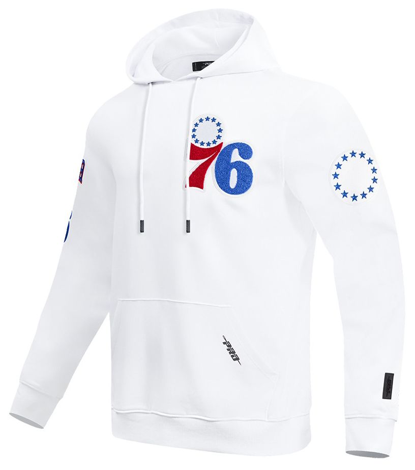 Pro Standard Men's Philadelphia 76ers White Classic Chenille Pullover Hoodie product image