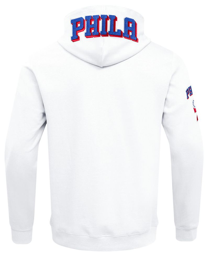 Pro Standard Men's Philadelphia 76ers White Classic Chenille Full Zip Hoodie product image