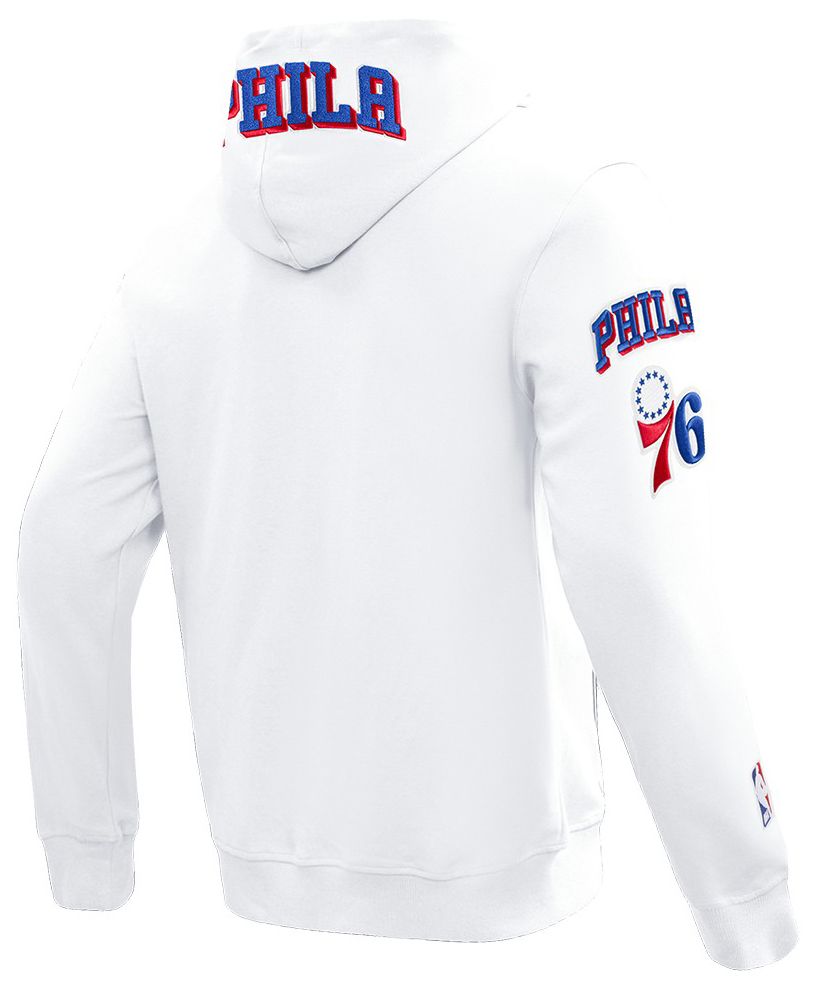 Pro Standard Men's Philadelphia 76ers White Classic Chenille Full Zip Hoodie product image