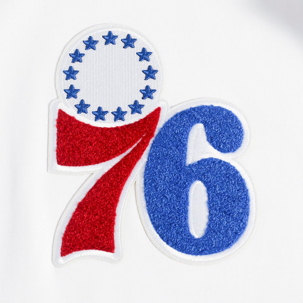Pro Standard Men's Philadelphia 76ers White Classic Chenille Full Zip Hoodie product image