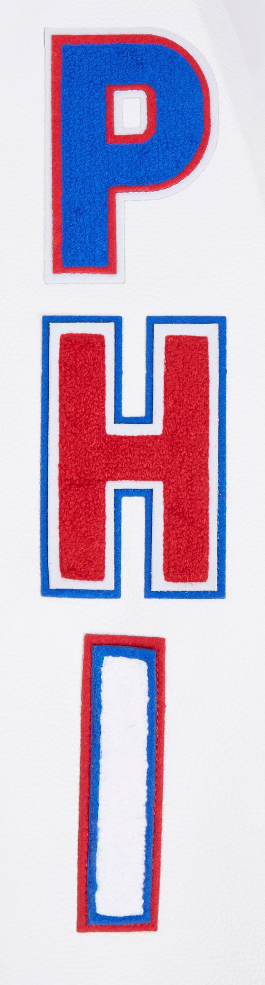 Pro Standard Men's Philadelphia 76ers Red Script Tail Rib Wool Varsity Jacket product image