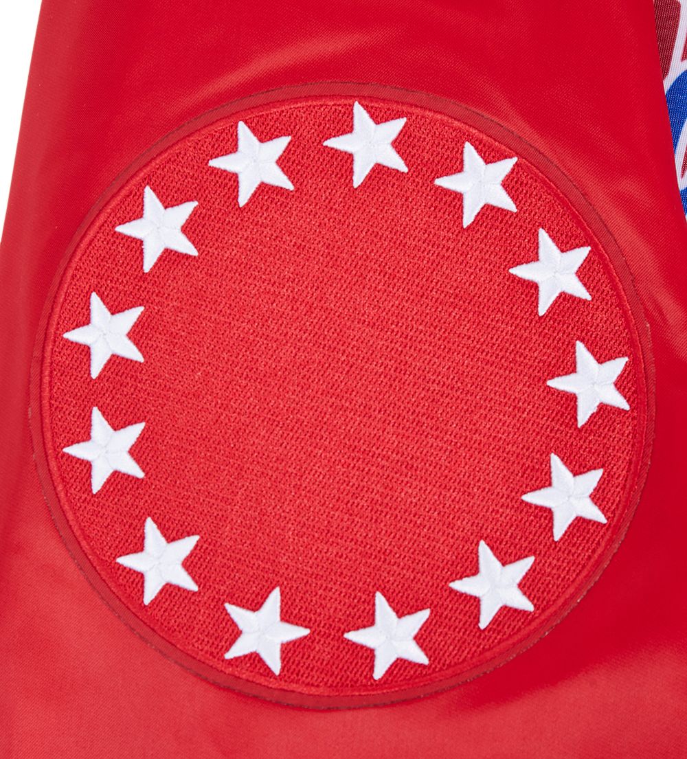 Pro Standard Men's Philadelphia 76ers Red Script Tail Satin Jacket product image