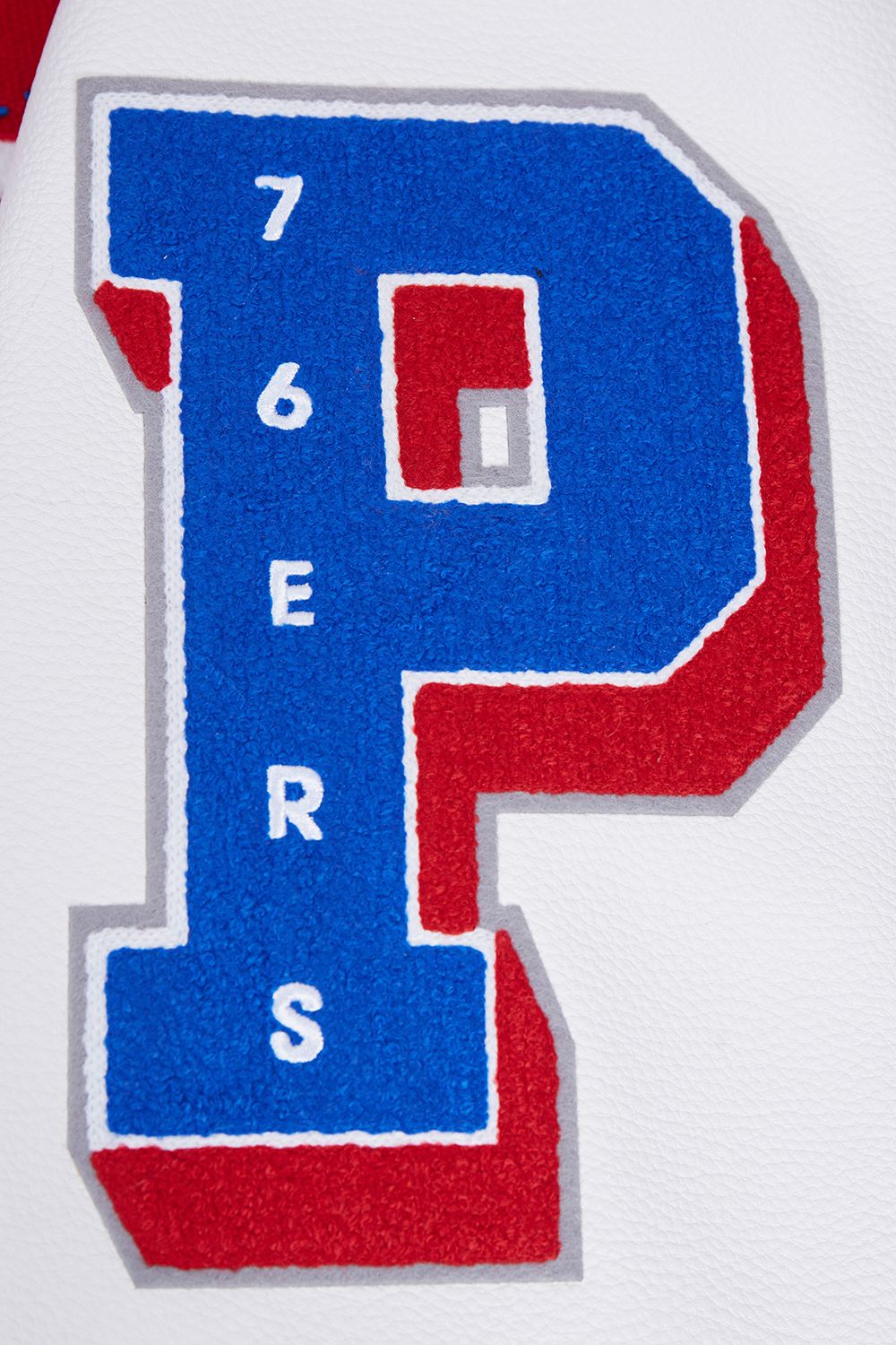 Pro Standard Men's Philadelphia 76ers Red Old English Rib Wool Varsity Jacket product image
