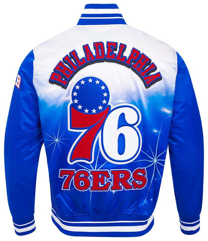 Pro Standard Adult Philadelphia 76ers Blue Sublimated Satin Jacket product image