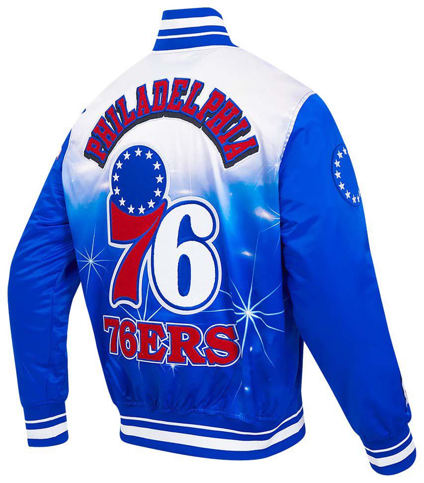 Pro Standard Adult Philadelphia 76ers Blue Sublimated Satin Jacket product image