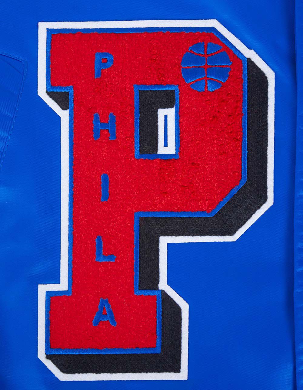Pro Standard Adult Philadelphia 76ers Blue Sublimated Satin Jacket product image