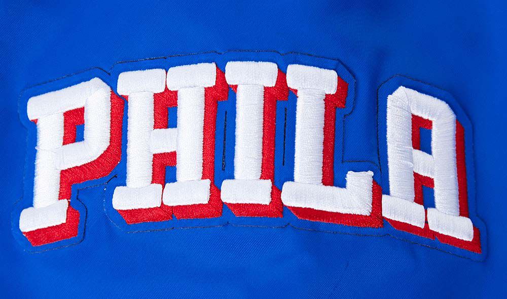 Pro Standard Adult Philadelphia 76ers Blue Sublimated Satin Jacket product image