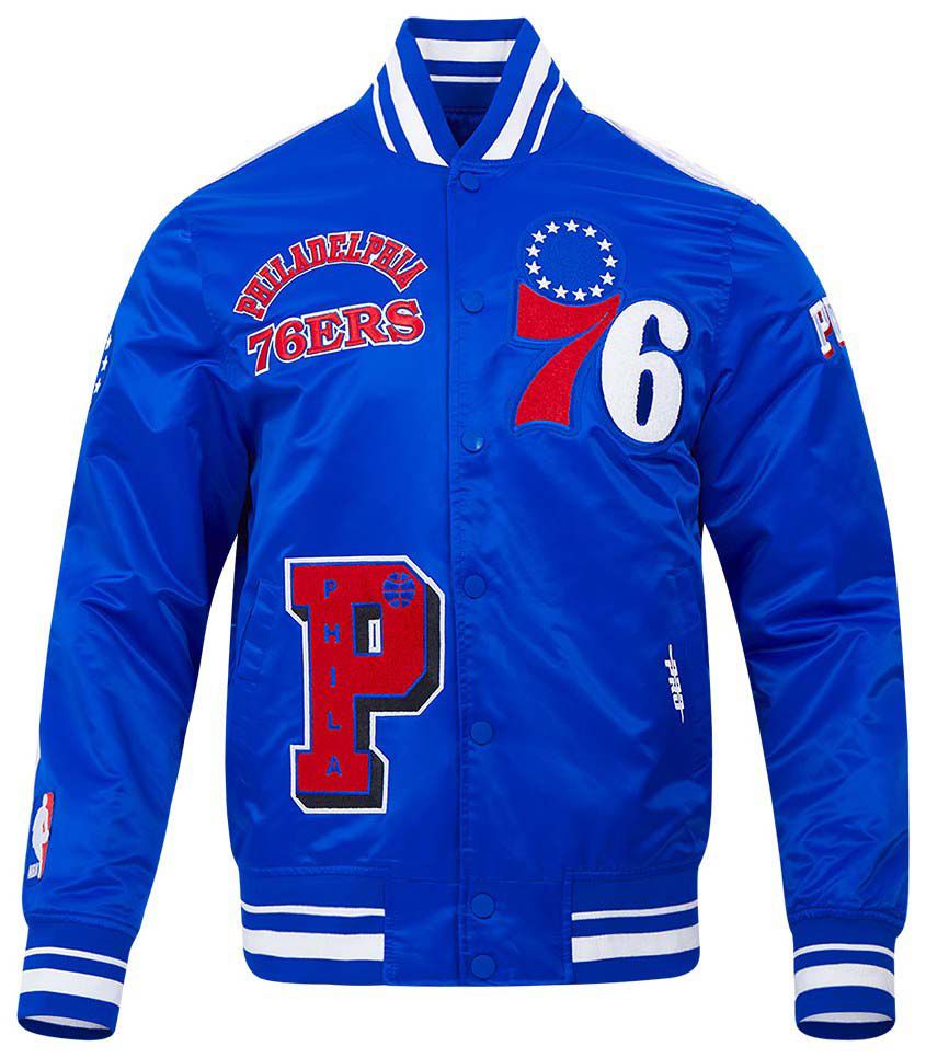 Pro Standard Adult Philadelphia 76ers Blue Sublimated Satin Jacket product image