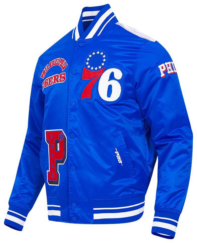 Pro Standard Adult Philadelphia 76ers Blue Sublimated Satin Jacket product image