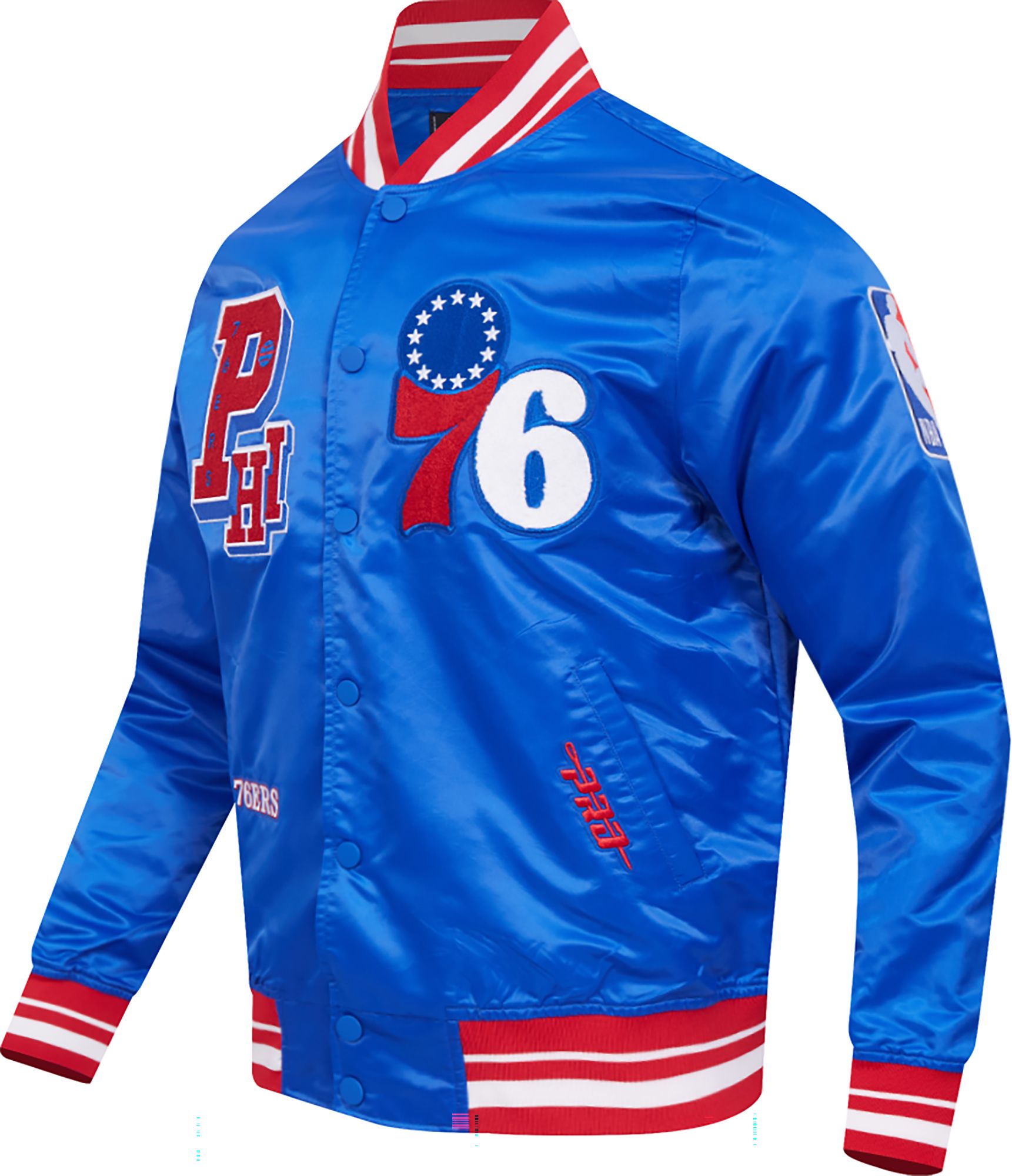 Pro Standard Men's Philadelphia 76ers Blue Best of Satin Jacket product image