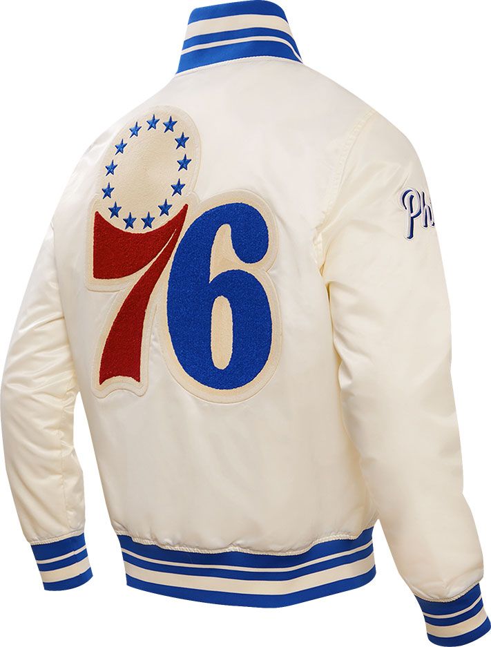 Pro Standard Adult Philadelphia 76ers White Retro Classic Satin Jacket product image