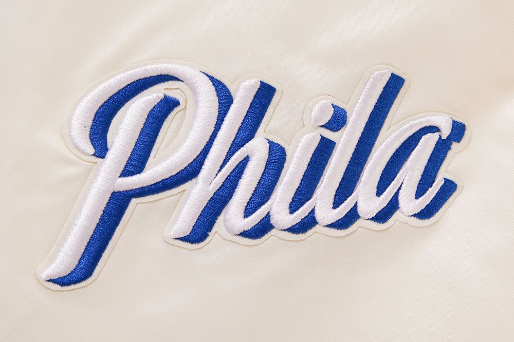 Pro Standard Adult Philadelphia 76ers White Retro Classic Satin Jacket product image