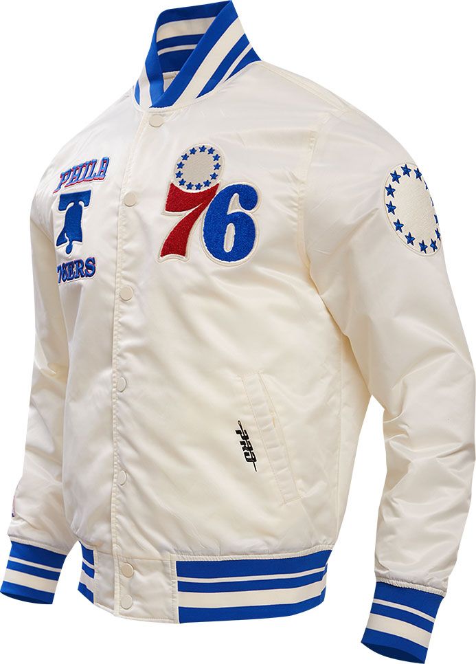 Pro Standard Adult Philadelphia 76ers White Retro Classic Satin Jacket product image