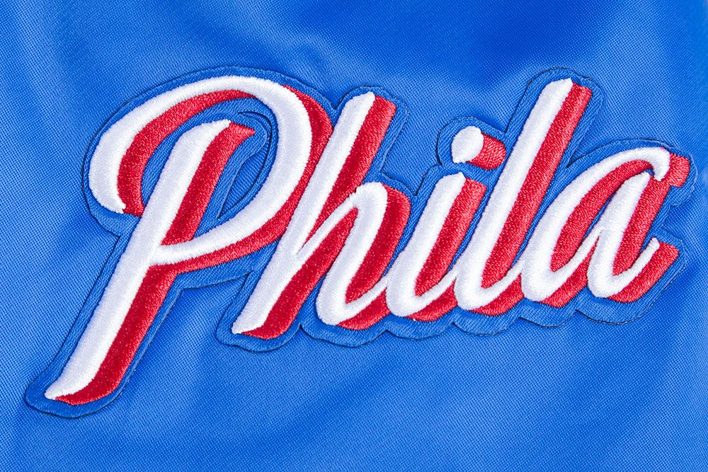 Pro Standard Adult Philadelphia 76ers Blue Retro Classic Satin Jacket product image