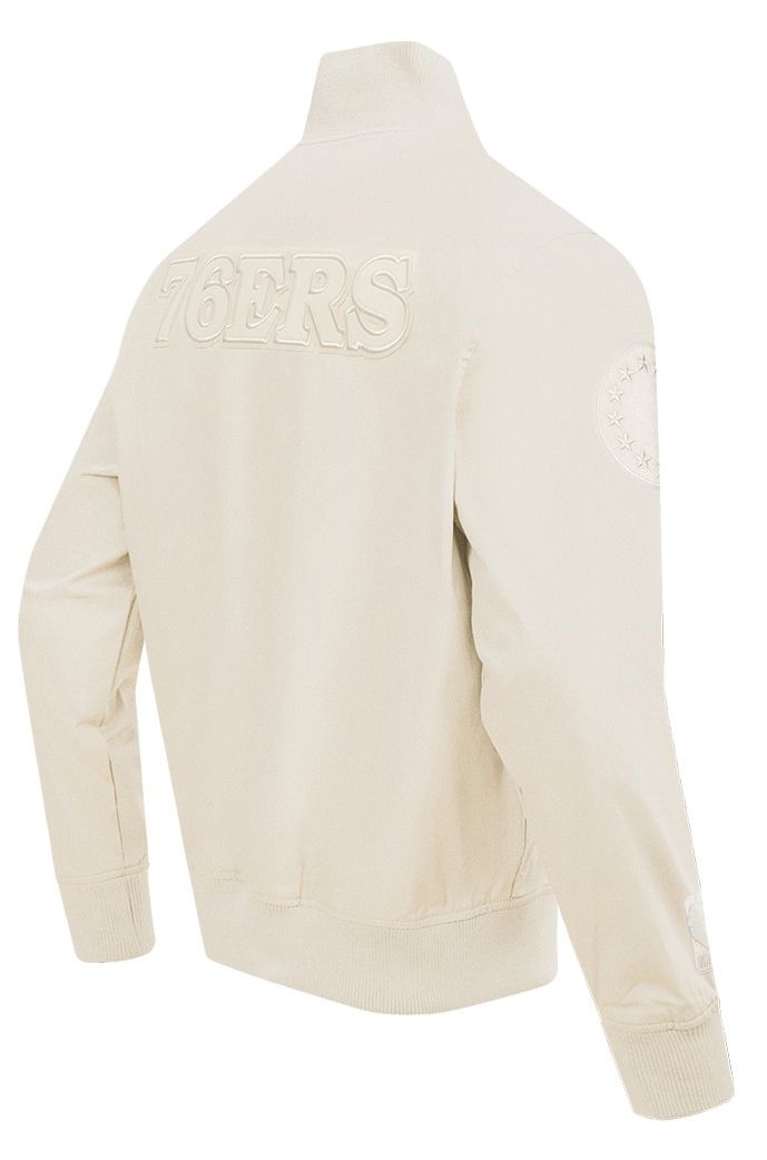 Pro Standard Men's Philadelphia 76ers Off White Neutral Twill Jacket product image