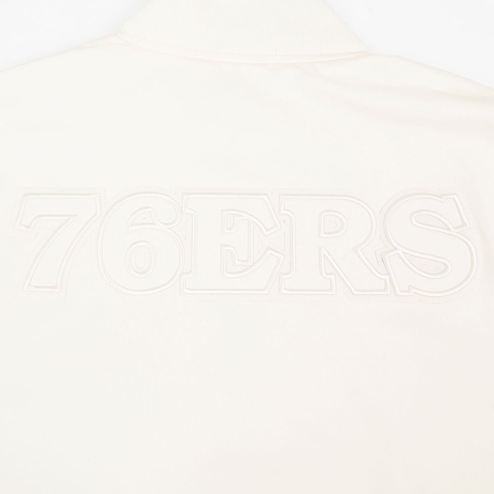 Pro Standard Men's Philadelphia 76ers Off White Neutral Twill Jacket product image