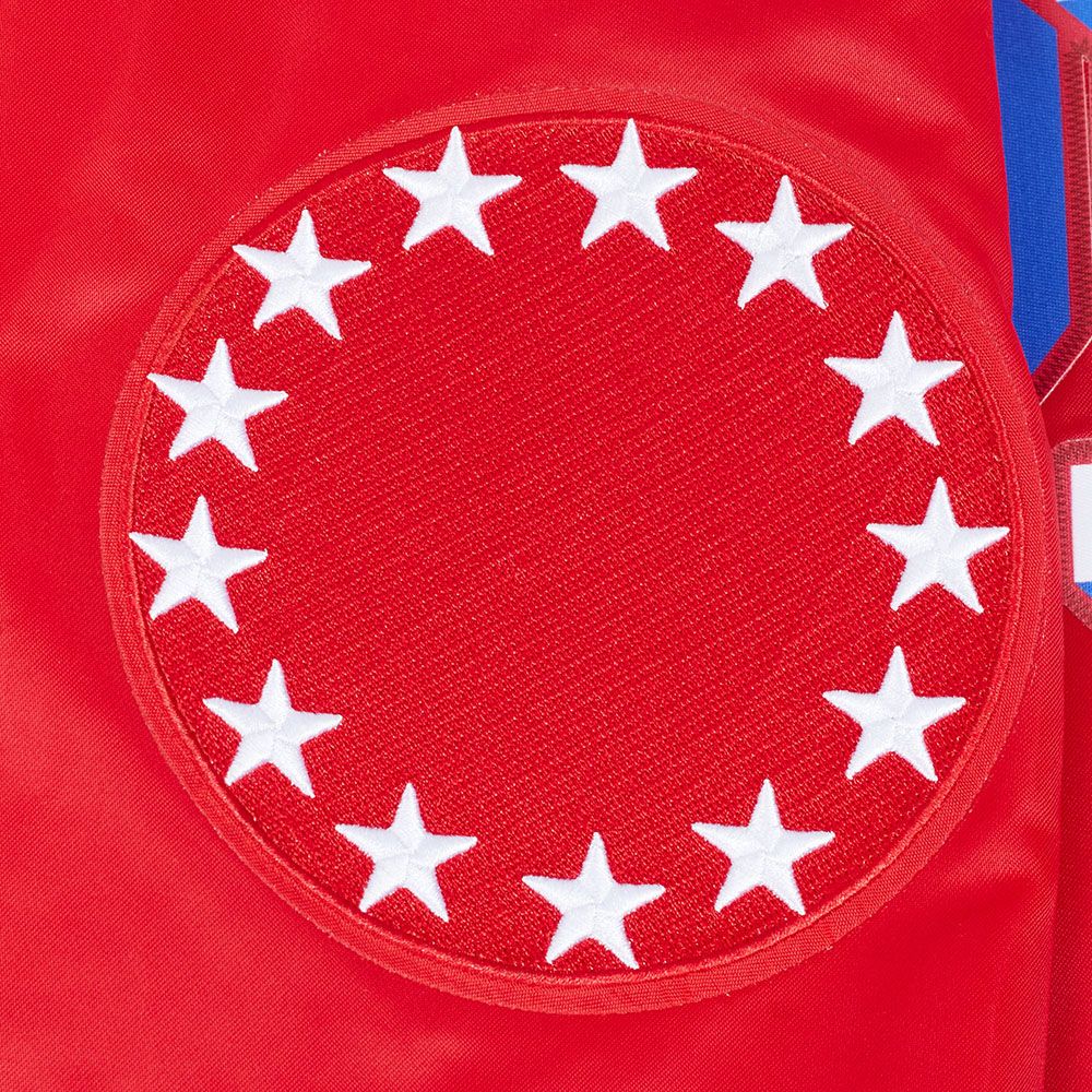 Pro Standard Men's Philadelphia 76ers Red Big Logo Satin Jacket product image
