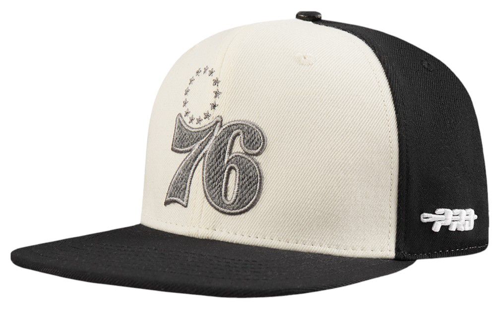 Pro Standard Adult Philadelphia 76ers Black Pinch Snapback Adjustable Hat product image