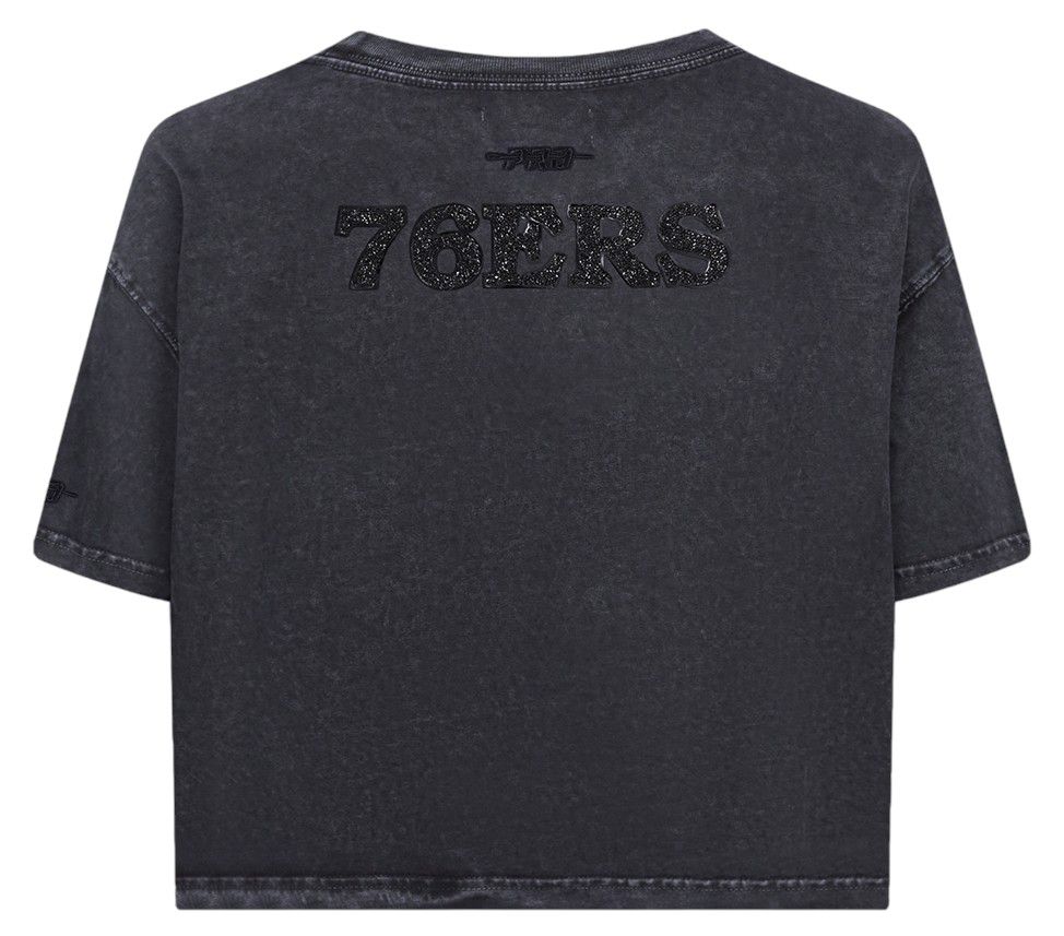 Pro Standard Women's Philadelphia 76ers Black Crystalline Boxy Short Sleeve T-Shirt product image