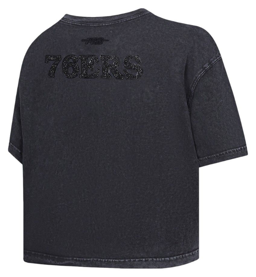 Pro Standard Women's Philadelphia 76ers Black Crystalline Boxy Short Sleeve T-Shirt product image