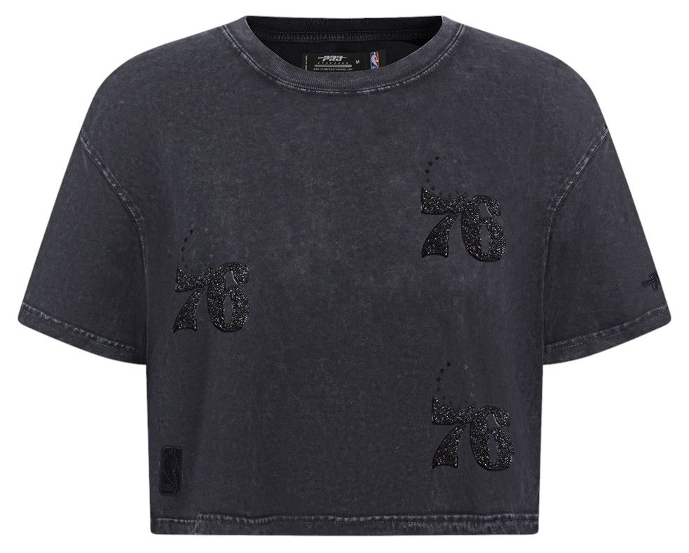 Pro Standard Women's Philadelphia 76ers Black Crystalline Boxy Short Sleeve T-Shirt product image