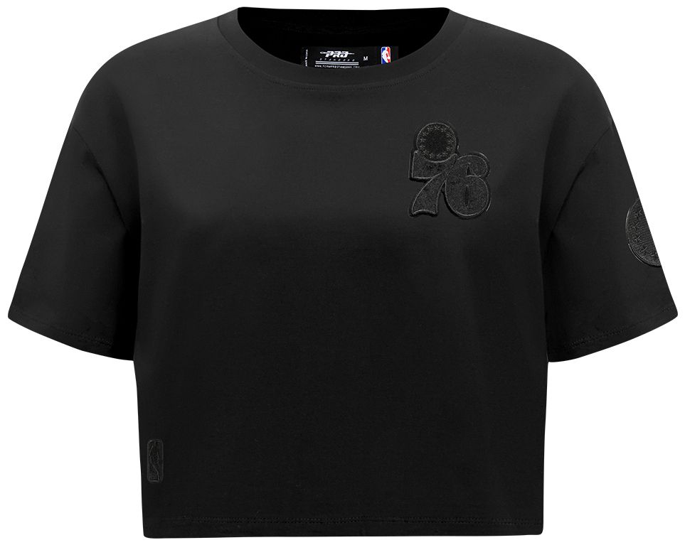Pro Standard Women's Philadelphia 76ers Black Boxy Cropped T-Shirt product image