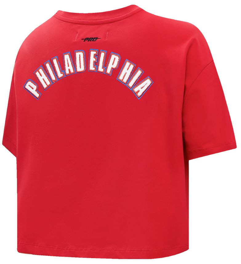 Pro Standard Women's Philadelphia 76ers Red Classic Boxy Cropped T-Shirt product image
